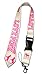 Love Pink Lanyard Key Chain Holder (White)