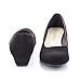 Round Toe Low Wedge Comfort Heels