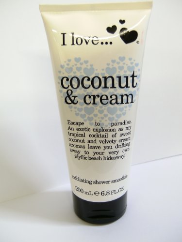 I love Exfoliating Shower Smoothie, Coconut & Cream 6.8 fl oz (200 ml) by I Love Cosmetics
