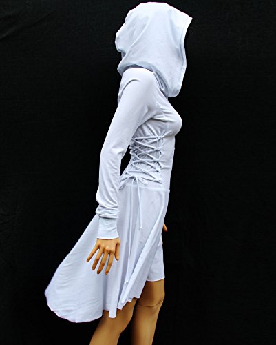 hooded high low cotton Dress for women
