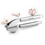 Garlic Press - ALISKID 304 Stainless Steel Garlic Press Crusher Chopper & Mincer Ginger
