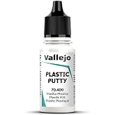 Vallejo - Plastic Putty Acrylic Paste, 0.6 fl oz (18 ml), White | Fix fit defects or gaps on scale models, matte finish when dry, for plastic miniature figurines, water soluble