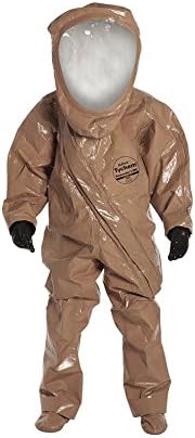 DuPont Tychem Responder CSM Encapsulated Level A Hazmat Suit with Attached Butyl Gloves, Tan, XL, RC550TTNXL0001