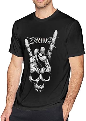 BXNOOD Mens Fashion Metallica T Shirt Black