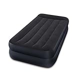 Intex Dura-Beam Standard Series Pillow Rest Raised Airbed w/Built-in Pillow & Internal Electric Pump, Bed Height 16.5″