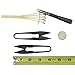 BambooMN Bonsai Tree Pruning Trimming Starter Tool Kit - Leaf Trimmers, and Bamboo Rake - 1 Set