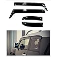 MUYQAVMZD 4Pcs Sun Wind Deflectors Vent Visor Side Window Visor Rain Guard Vent Shade Black Tinted for Toyota FJ Cruiser 2006-2017