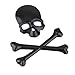 3D Metal Skull Crossbones Emblem Car Truck Motor Decal Badge Sticker -Black