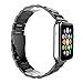 Oittm Apple Watch Band, 42mm Stainless Steel Replacement Link Bracelet Strap Classic iWatch Wristband with Double Button Folding Clasp for Apple Watch (42mm Space Gray)