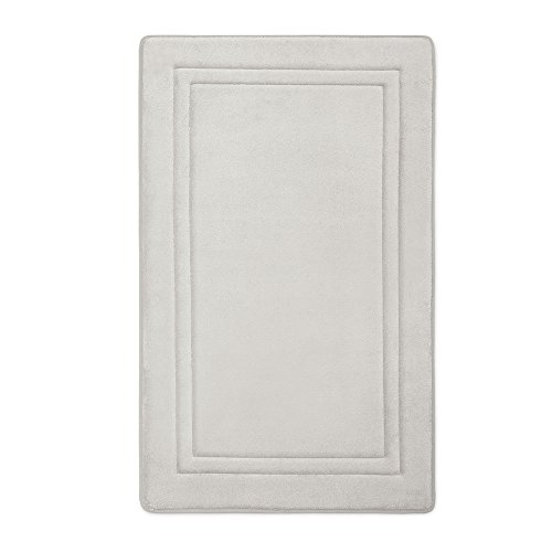 Microdry 10868 Quick Drying Memory Foam Bath mat with GripTex skid-resistant base, 21 x 34, Chrome