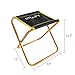 SNAPY 2-Pack Mini Folding Camping Stool, Lightweight Camp Stool, Portable Folding Camp Chair, Ultralight Camping Chair for BBQ, Camping, Fishing, Travel, Hiking (12″x11″x12.3, Dark Gold & Gold)thumb 3