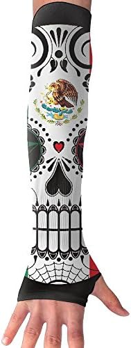 Sugar Skull With Roses And Flag Of Mexico Cycling Skin Protection Arm Cooler Sleeve Sport