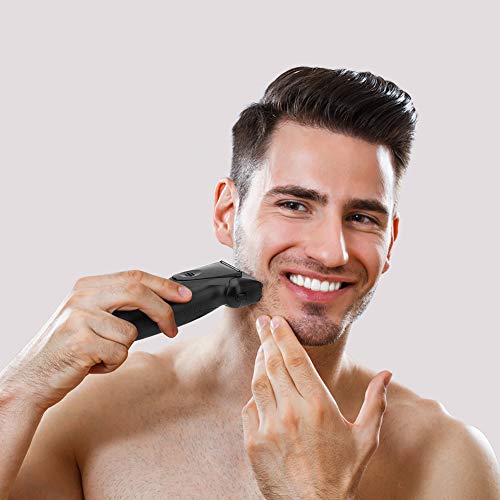 ELEHOT Electric Razor for Men Reachargeable Lithium-ion Electric Foil Shaver Cord & Cordless Use with Slide-Up Trimmer