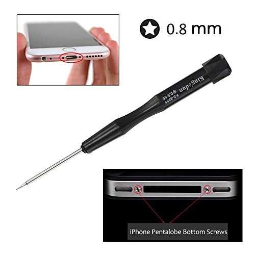 fixinus Portable Set of 3 Pentalobe Screwdrivers for Apple iPhone MacBook Pro Air Retina with 5 Star 0.8 1.2 1.5 or P2 P5 P6 or TS1 TS4 TS5 (Pentalobe)