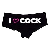 Gifts for Her - I Love COCK Boyshort Booty Short Sexy Panties