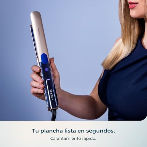 Alisador de cabelo - Placas infravermelhas e vibratórias - Lisse i-Twerk Pro Elite. Revestimento Cerâmico e Turmalina, Tecnologia Iónica, Temperatura 160º-260ºC, Aquecimento Rápido, Exposição
