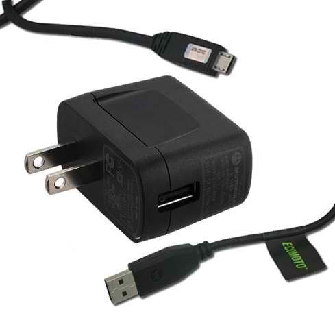 New OEM Motorola SPN5504 USB Wall Charger with Micro USB Sync Cable for Motorola Barrage V860