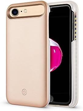 iPhone 7 Illuminated Case,iPhone 6 /6S Illuminated Case,Cutelook New LED Selfie Light Up Luminous Case (Dimmable) Gold II