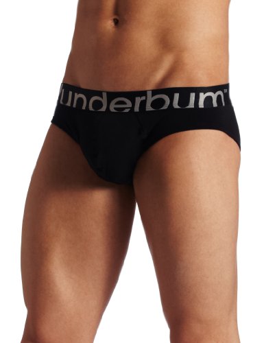 ROunderbum Men's Package Brief, Black, Large