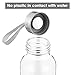 Aicok Glass Water Bottle For Juice, Beverage, Smoothie, 18 oz, Set of 6, Stainless Steel Caps with Carrying Loop