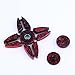 MNtech New Cool Four Spinner Fidget Aluminum Finger Stress Hand Desk Toy EDC ADHD Autism (Red)