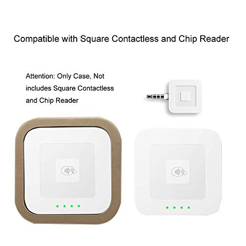 Case for Square Contactless, Also fit for Chip Reader, Dock for Reader, Gold, by AweGo.