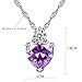 Godyce Heart Amethyst Pendant Necklace Women Girl Purple Crystal 18k Gold Plated Jewelry