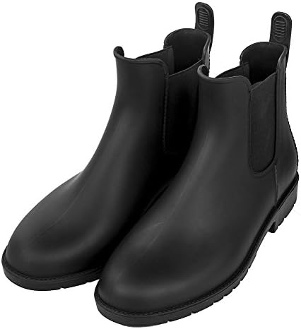 Comwarm Unisex Anti Slip Short Ankle Rain Boots Waterproof Slip On Rain Shoes Elastic PVC Shoes Men Women's Boots