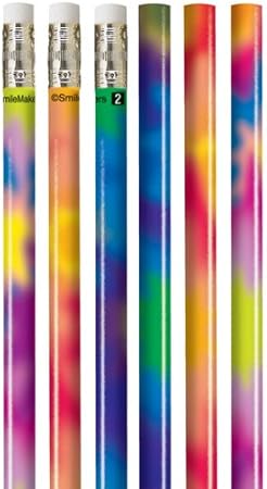 Amazon.com : Sparkle Tie Dye Pencils - 50 per pack : Wood Lead Pencils
