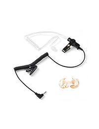 Audífono de solo escucha de 2,5 mm, auricular de tubo de bobina acústica oculta para walkie talkies, transceptor de jamón, conectores de micrófono para altavoces de radio.