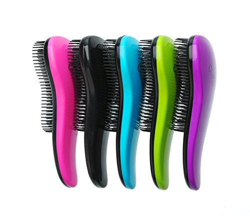 CCidea Detangling Brush - Glide Thru Detangler Hair Comb or Brush - No More Tangle - Adults & Kids (black)