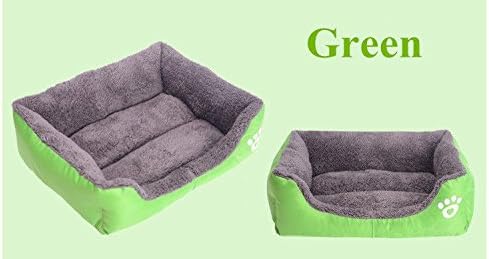 Green Pet Dog Cat Bed Puppy Cushion House Pet Soft Warm Kennel Dog Mat Blanket -Larg