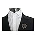 Hansicod Men's Lapel Flower Handmade Boutonniere Pin for Suit (Dark Grey)