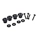 Musiclily Metal Guitar Strap Buttons Metal End Pins for Acoustic Classical Electric Guitar Bass Ukulele,Black(Pack of 4)
