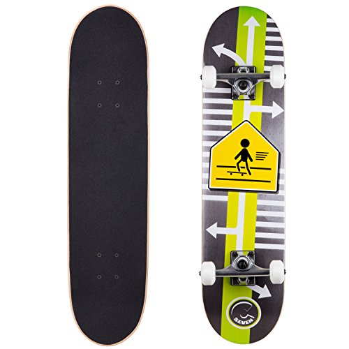 Cal 7 Skater Xing 7.5 Complete Skateboard, 52x31 99A PU