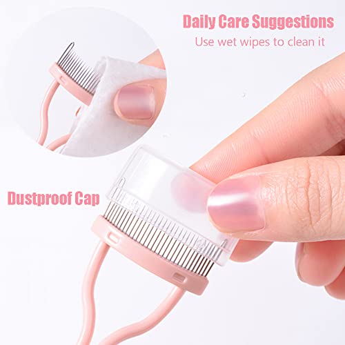 Eyelash Comb, BYVUTE Eyelash Mascara Separator with Comb Cover, 4pcs