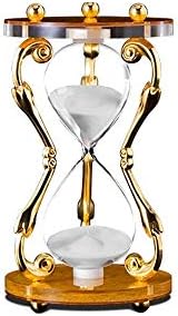 Rswj 砂時計タイマー 金属やガラス素材 黄金の柱 白い砂 White 家庭の台所オフィスのインテリア Color 正規販売店