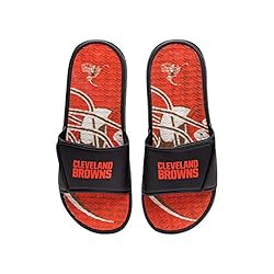 FOCO Cleveland Browns NFL Mens Wordmark Gel Slides