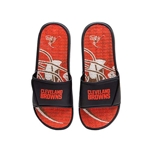 FOCO Cleveland Browns NFL Mens Wordmark Gel Slides