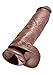 Pipedream King Cock with Balls, Brown, 11 Inch