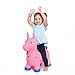 Kiddie Play Horse Hopper Unicorn Inflatable Ride On Bouncy Animal Hoppity Hop Toy for Kids (Pump Included)