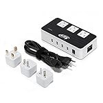 Key Power 200-Watt Step Down 220V to 110V Voltage Converter & International Travel Adapter - [Use for US appliances overseas]