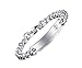 Custom Free Engraving- 8mm High Polished Surgical Steel Chain Medical Alert ID Bracelets for Women and Men (Steel Color/red Symbol, ***Custom engrave***)