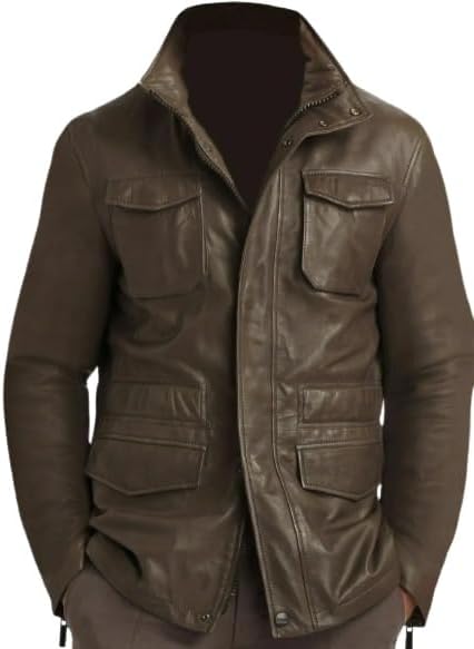 Amazon.com: MERCH ATTIRE US Army Leather M65 Field Jacket Men