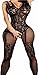 Daisland Women Sexy Lingerie Sleepwear Nightwear Dress Long Sleeve Bodystocking (Black 0018)