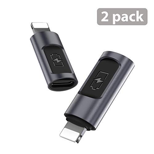 Stouchi iOS Adapter, USB C (Female) to iOS (Male) Adapter 5V 2.4A Fast Charging Type C to iOS Adapter Converter Compatible with iPhone Xs max iPhone 8 8 Plus 7 7 Plus 6s 6s Plus 6 6 Plus [2 Pack]