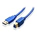 Cable Matters 2-Pack 5Gbps USB 3.0 Cable - 3ft, Short USB A to B Cable, USB3 Cord with Type-B 3.0 Connector for Hard Drive Enclosure/Built-in Hub and More, Blue