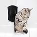 UPREE Self Groomer with Catnip Pouch,Cat Self Groomer Wall Corner Massage Groomer Cat Self Grooming Brush Black…