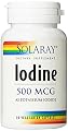 Solaray Iodine as Potassium Iodide Capsules, 500 mcg, 30 Count