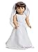 Pretty in White Dress, Tiara and Veil - fits 18